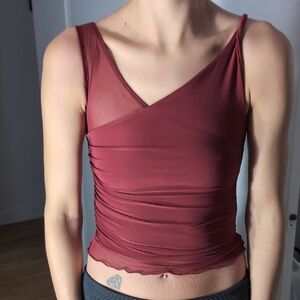 Elegant Burgundy Women's Top